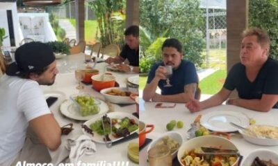 Ze Felipe reaparece almocando em familia apos fim com Ana
