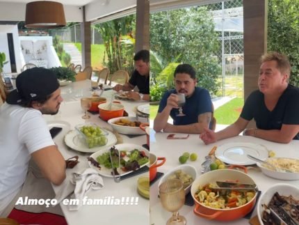 Ze Felipe reaparece almocando em familia apos fim com Ana