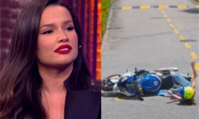 ‘Atencao cenas fortes video mostra Juliette levando tombo de moto