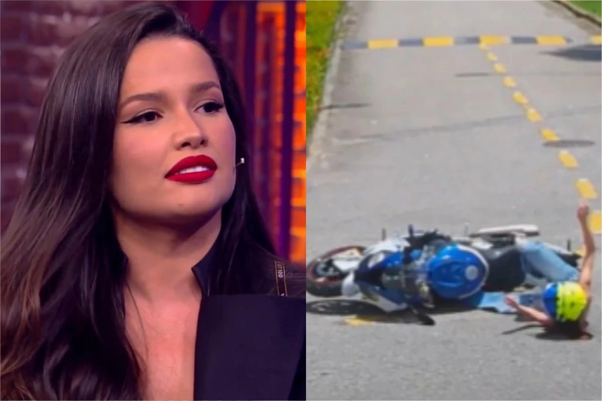 ‘Atencao cenas fortes video mostra Juliette levando tombo de moto
