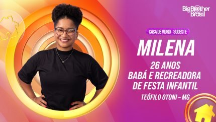 Milena, da Casa de Vidro do "BBB26" da Região Sudeste