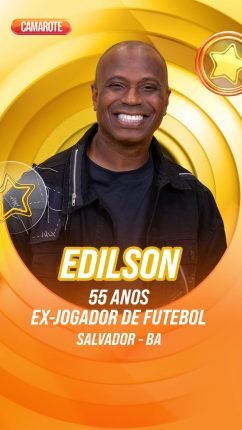 Edilson foi anunciado no "BBB26" nesta segunda-feira (12/1).