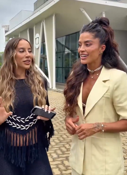 Renata Saldanha e Aline Campos - Reprodução: TV Globo/Instagram Renata Saldanha e Aline Campos - Reprodução: TV Globo/Instagram