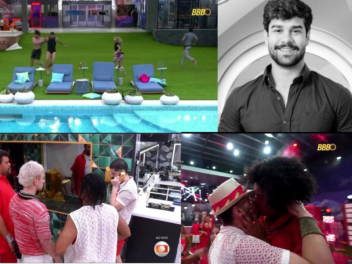Big Fone, expulsão e poder nas mãos do público marcam dia decisivo no BBB26. (Reprodução: Globo) Big Fone, expulsão e poder nas mãos do público marcam dia decisivo no BBB26. (Reprodução: Globo)