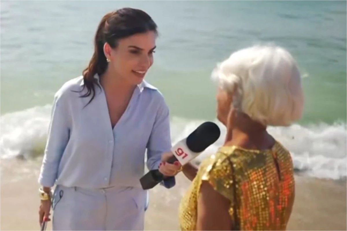 Ao vivo na Globo idosa relembra de Bocardi no Bom