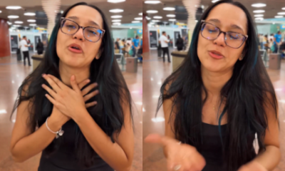 Apos desmaiar no Quarto Branco Rafaella volta a cidade natal