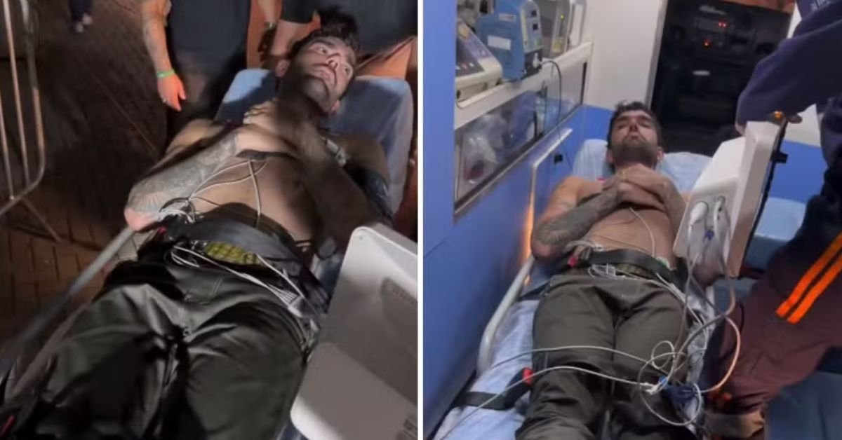 Cantor Luan Pereira e levado as pressas para hospital apos