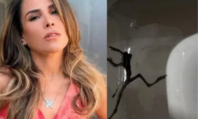 Com a perereca no vaso Wanessa Camargo se desespera