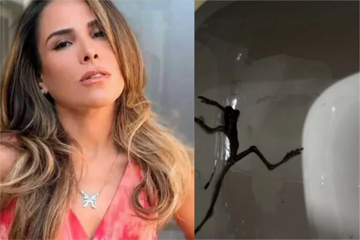 Com a perereca no vaso Wanessa Camargo se desespera