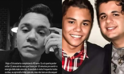 Felipe Araujo lamenta morte de Cristiano no dia em que