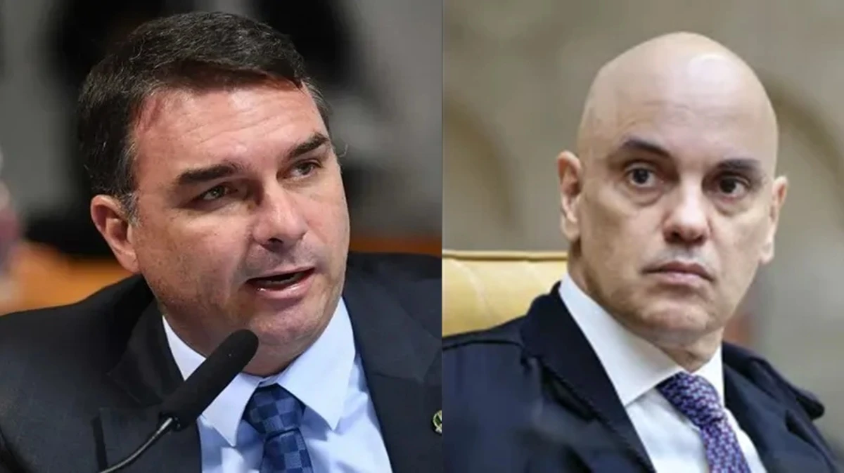 Flavio Bolsonaro mira Alexandre de Moraes e toma atitude.webp