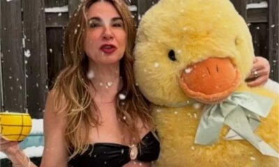 Frio Luciana Gimenez posa de biquini nos Estados Unidos em