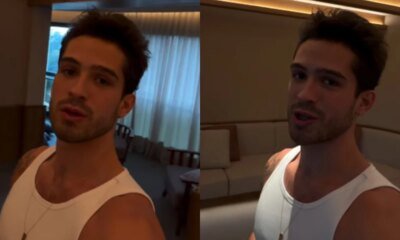 Joao Guilherme mostra novo apartamento em Sao Paulo e celebra