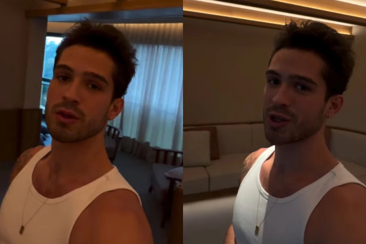 Joao Guilherme mostra novo apartamento em Sao Paulo e celebra