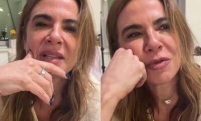 Luciana Gimenez nao segura o choro apos ser demitida da