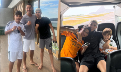 Marcus Buaiz abre album de ferias com filhos e enteado