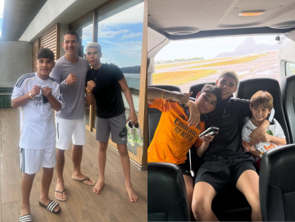 Marcus Buaiz abre album de ferias com filhos e enteado