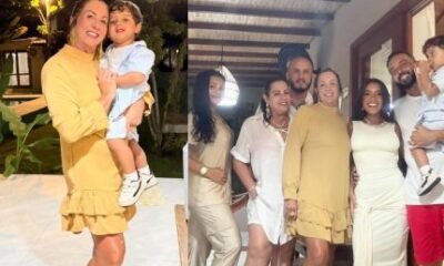 Margareth Serrao mae de Virginia comemora o Reveillon ao lado