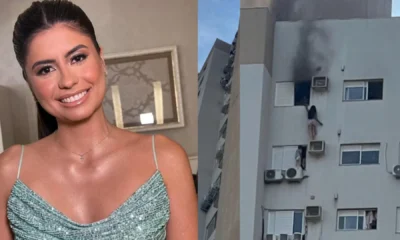 Mulher que salvou familia de incendio esta consciente e respira.webp