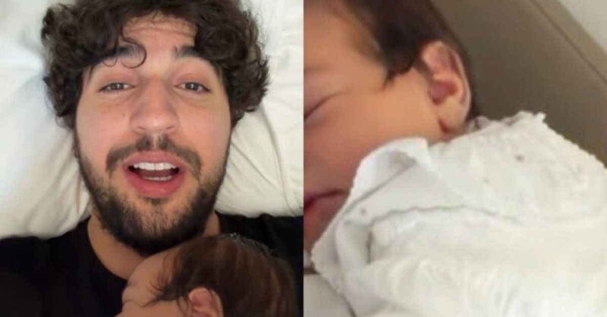 Nattan se derrete ao exibir novos registros da filha recem nascida