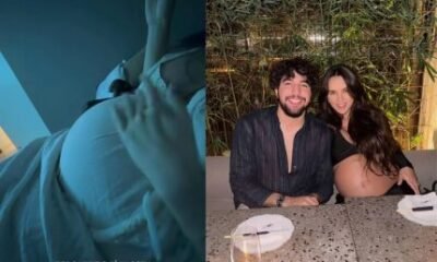Nattanzinho exibe barriga de Rafa Kalimann e brinca sobre Zuza