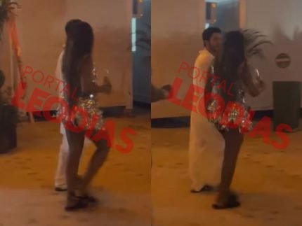 No Copacabana Palace Iza troca beijos com novo affair na