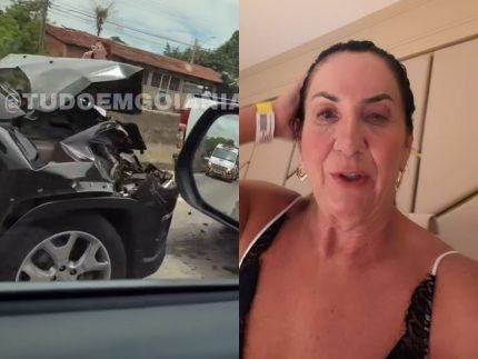 Susto Video mostra estado do carro de Margareth Serrao apos