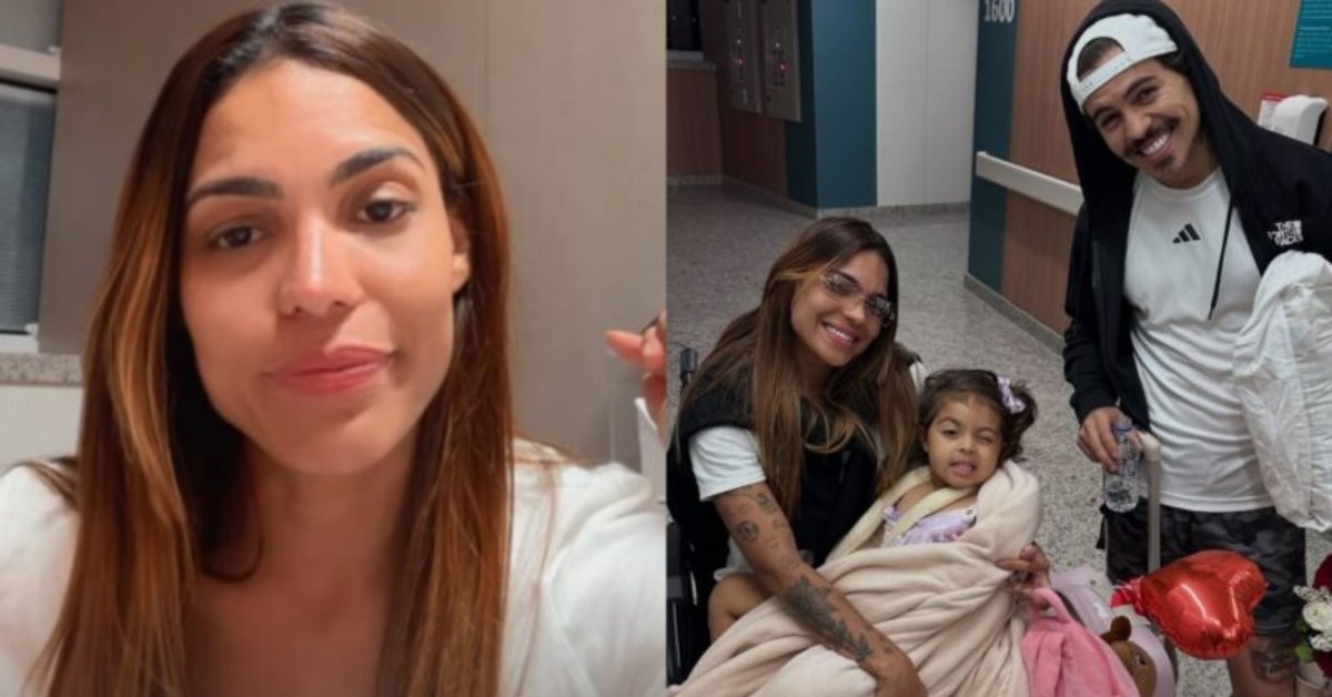 Tays Reis comemora alta da filha apos passar por cirurgia