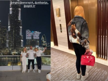 Turismo de luxo Virginia Fonseca aproveita noite nos Emirados Arabes