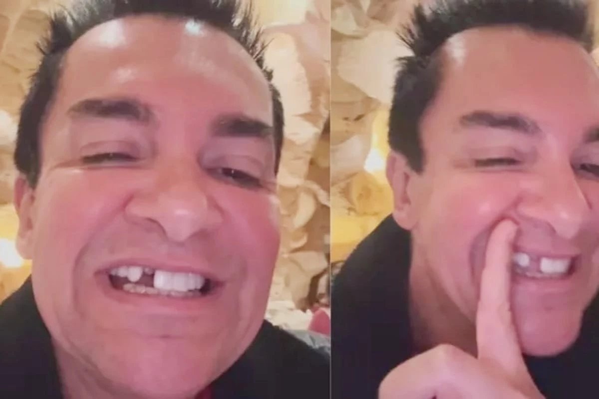 Video Regis Danese perde dente no jantar e internet nao