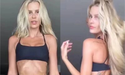Video de antes e depois de Yasmin Brunet deixa os
