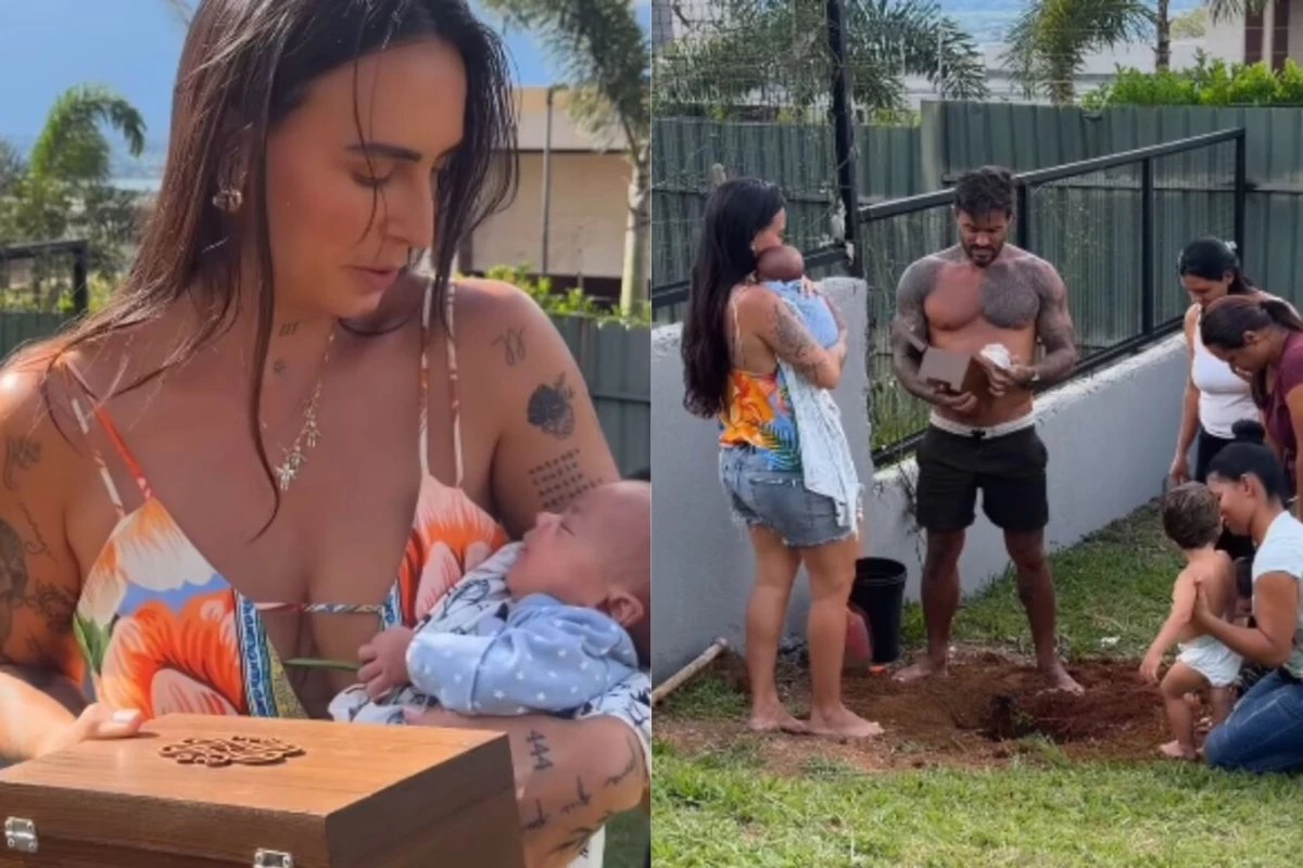 Video – Clara Maia realiza despedida emocionante do filho e