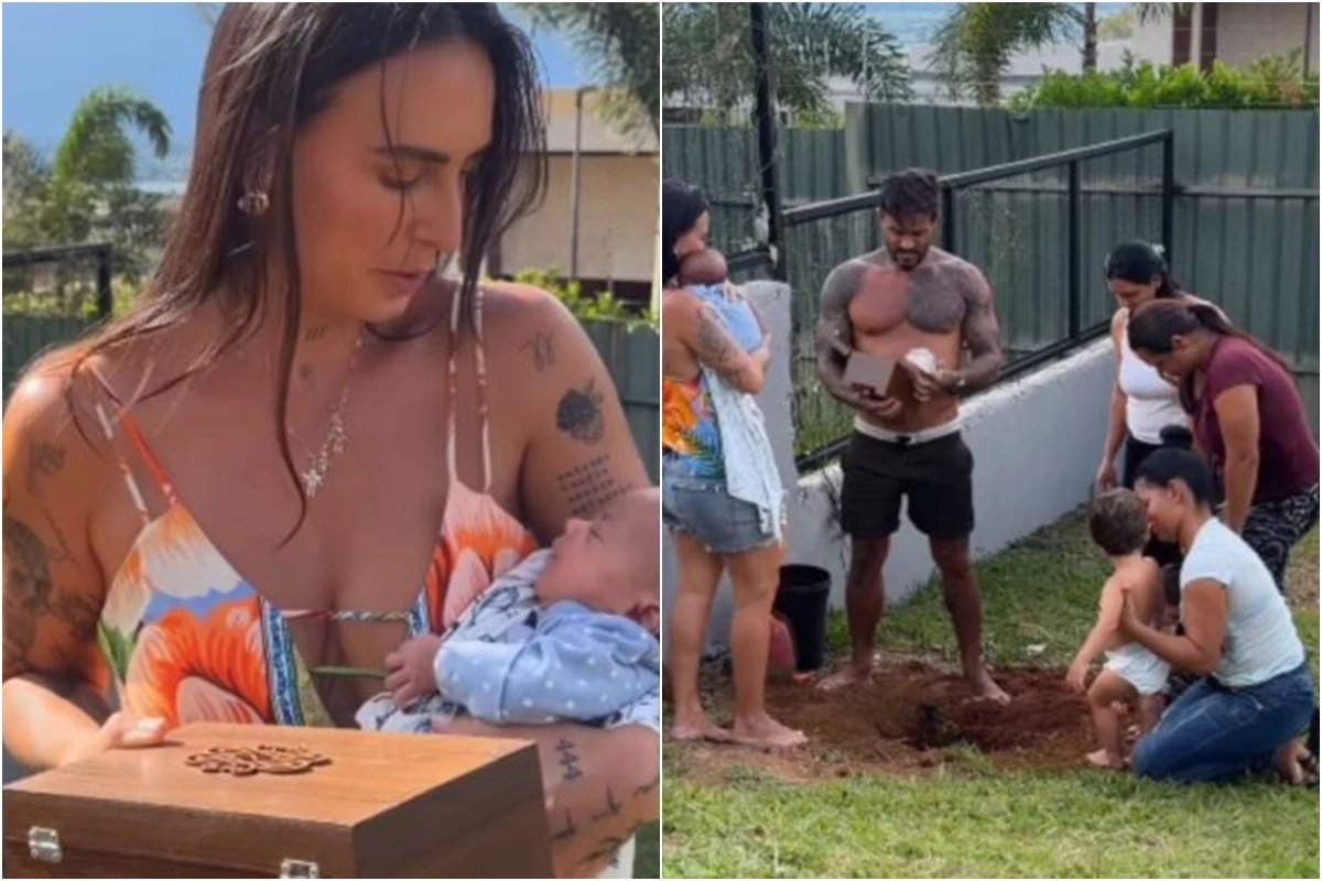 Video – Clara Maia se despede do filho e enterra