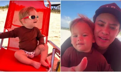 Ze Felipe mostra filhos curtindo praia no Rio de.webp