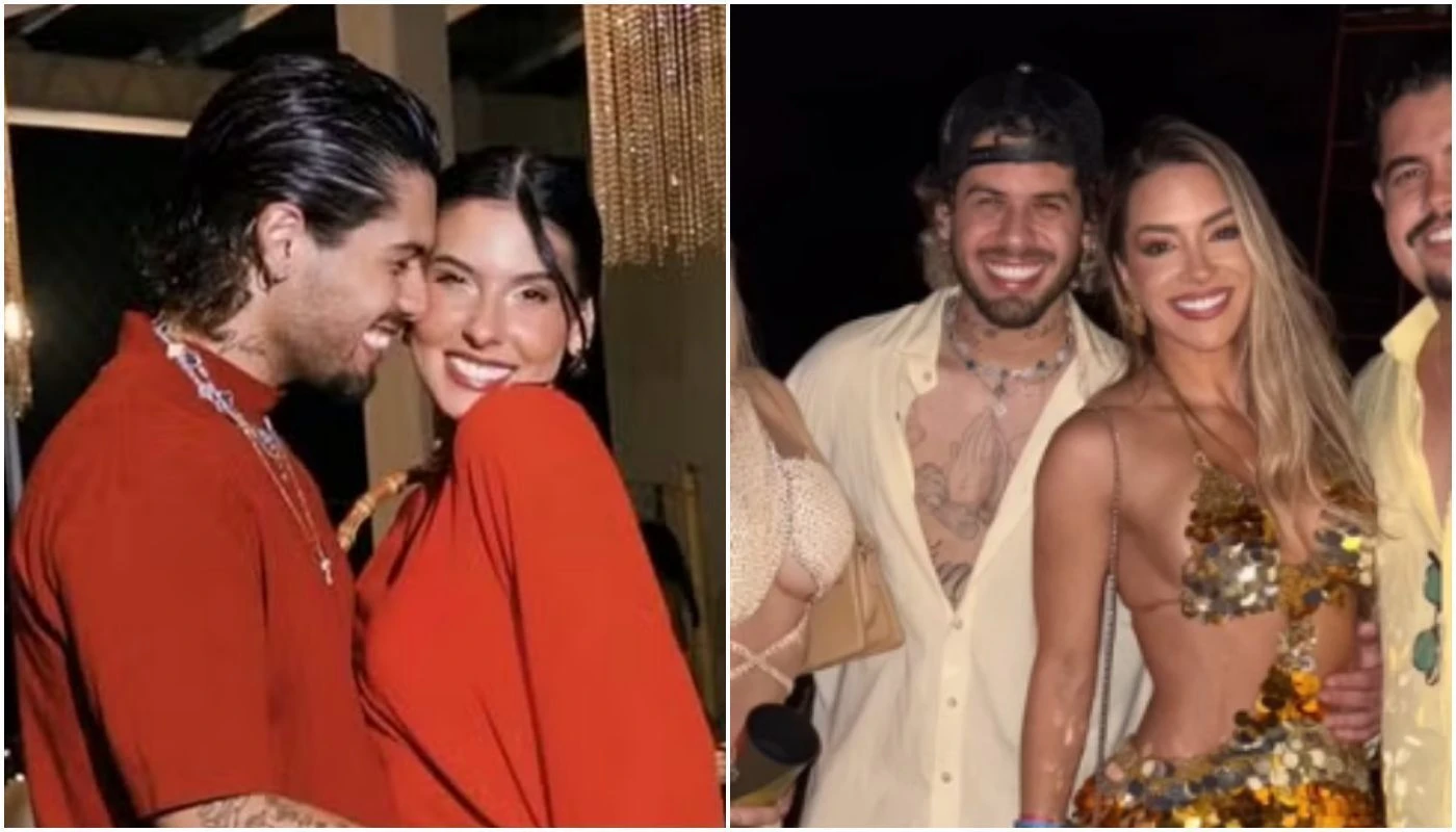 Ze Felipe posa ao lado de influenciadora apos termino.webp