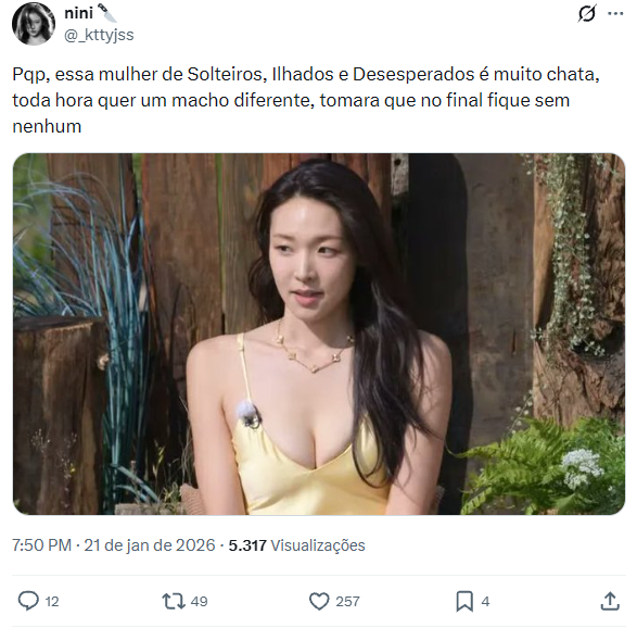 Crédito: Reprodução X @_kttyjss Crédito: Reprodução X @_kttyjss