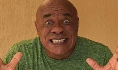 Ao lado de influenciadora 46 anos mais jovem Kid Bengala