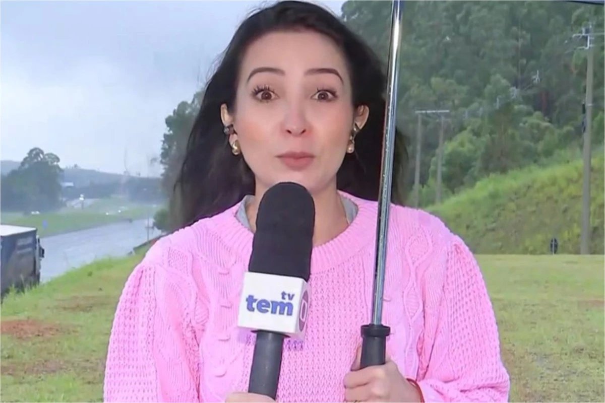 Ao vivo na Globo reporter se comove com bebe doador