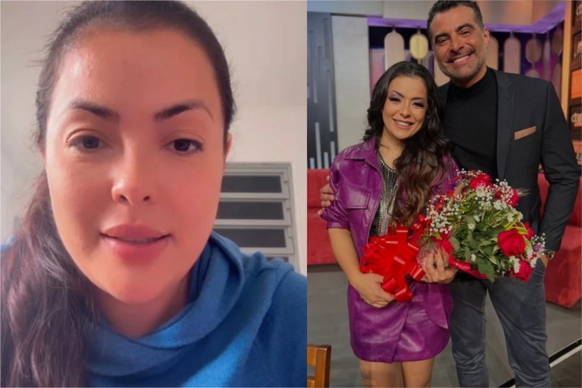 Apos a morte do apresentador JP Mantovani cantora faz triste