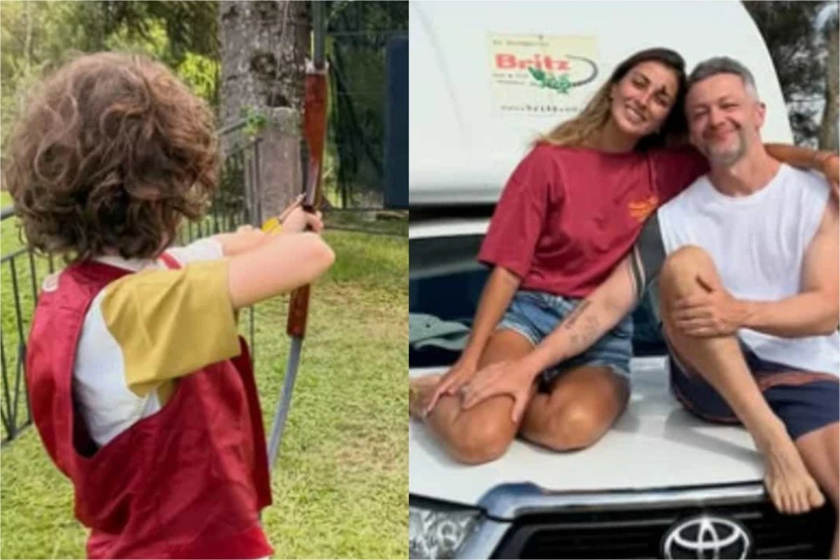 Ex marido de Sandy posta foto rara do filho e tambem