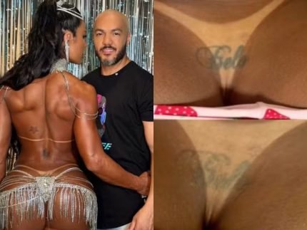 Gracyanne Barbosa inicia remocao de tatuagem intima dedicada a Belo