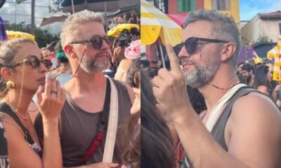 Lucas Lima ganha passe livre namorada e beija outra em