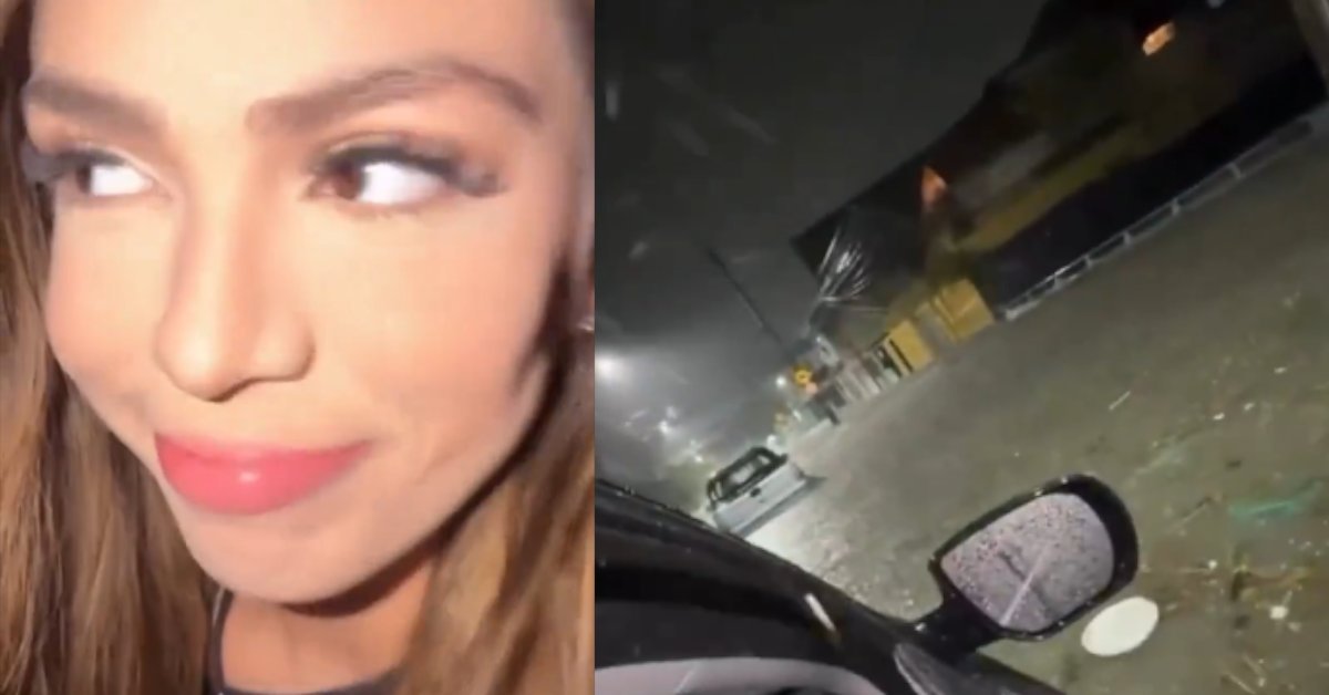 Melody tem carro engolido por alagamento em tempestade e passa