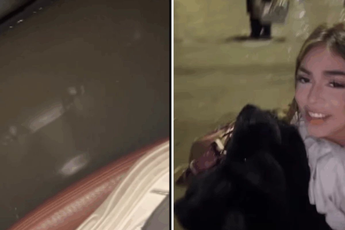 Tempestade no RJ cantora Melody abandona carro submerso durante enchente