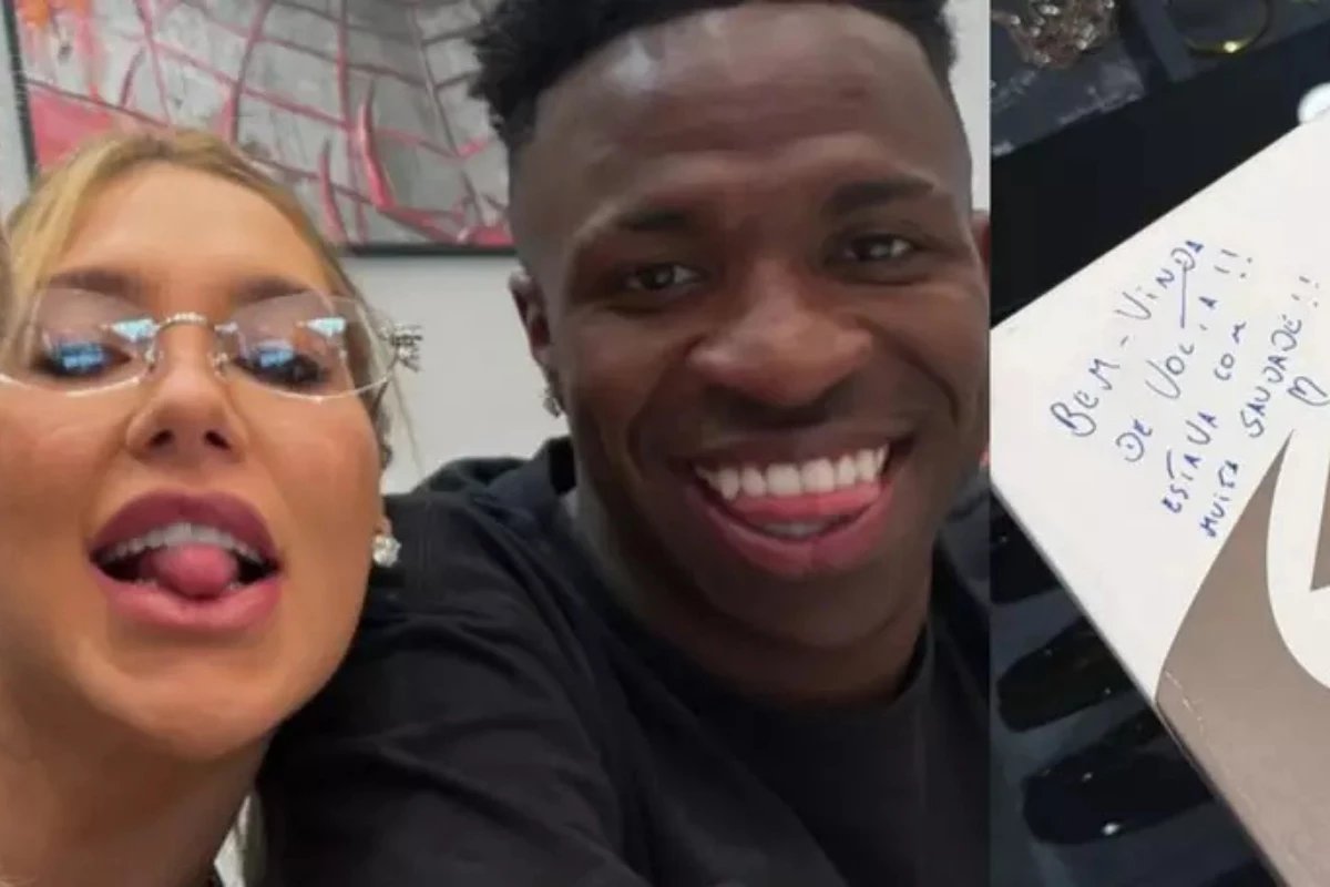 Virginia Fonseca recebe bilhete romantico de Vinicius Junior em seu