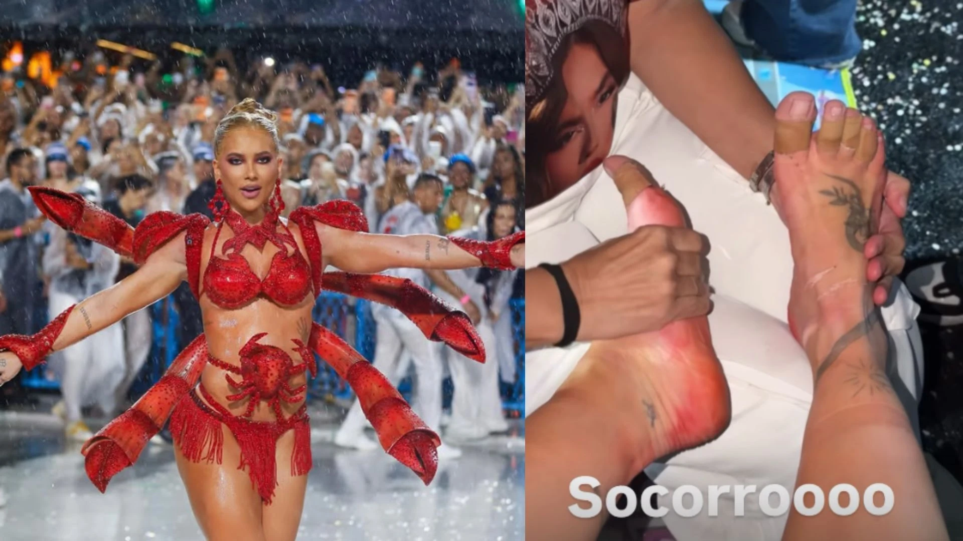 Virginia mostra os pes machucados apos ultimo ensaio na.webp