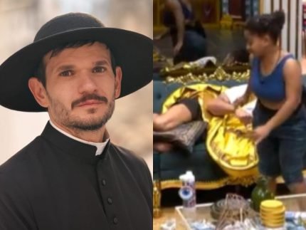 1773690333 Padre Patrick reage ao pum de Milena na cara de