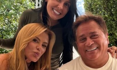 Ana Castela posta foto com os ex sogros Poliana e Leonardo