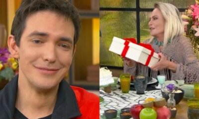 Ana Maria Braga emociona Alessandro Jodar ao presentear filha recem nascida