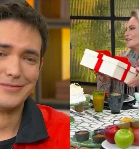 Ana Maria Braga emociona Alessandro Jodar ao presentear filha recem nascida